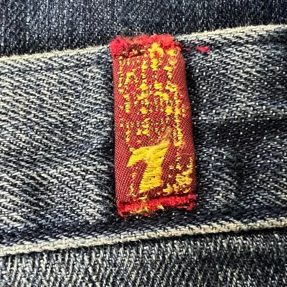 7 for all Mankind Flair Denim Jean with “A” embroidered pocket size 27 - Picture 13 of 17